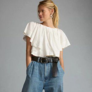 Anthropologie Maeve Ruffled Swing Blouse